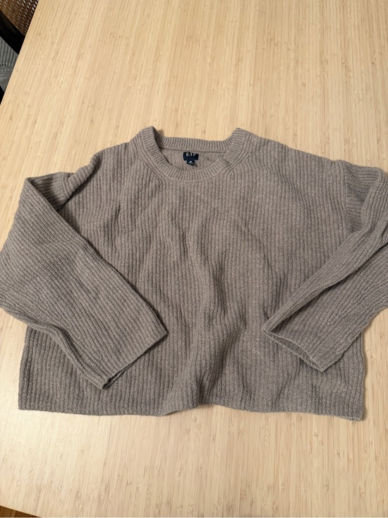 GAP Sweaters - GAP cashsoft Cozy Ribbed Crewneck Sweater - Taupe